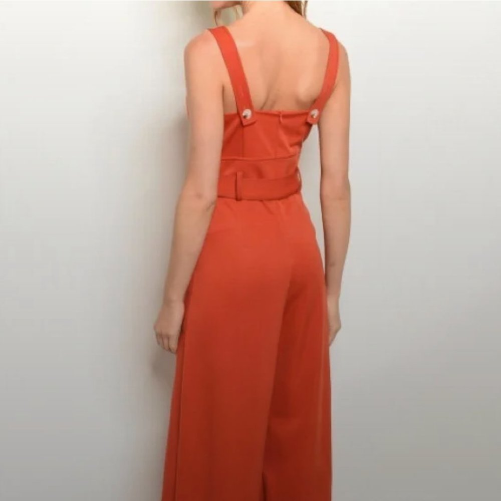 Strut & Bolt Wide Leg Burnt Orange Jumpsuit - Picture 2 of 4